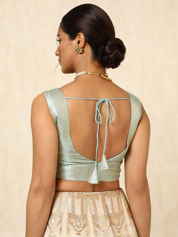 Woven Design Silk Blouse