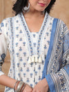 A-Line Kurta With Palazzos & Dupatta