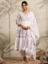 Pure Cotton Anarkali Suit Set With Dupatta