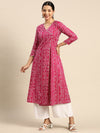 Bandhani Printed Kurta - Pink