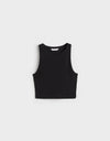 Cropped Fit Top - Black