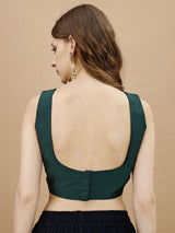Rounded low neck blouse