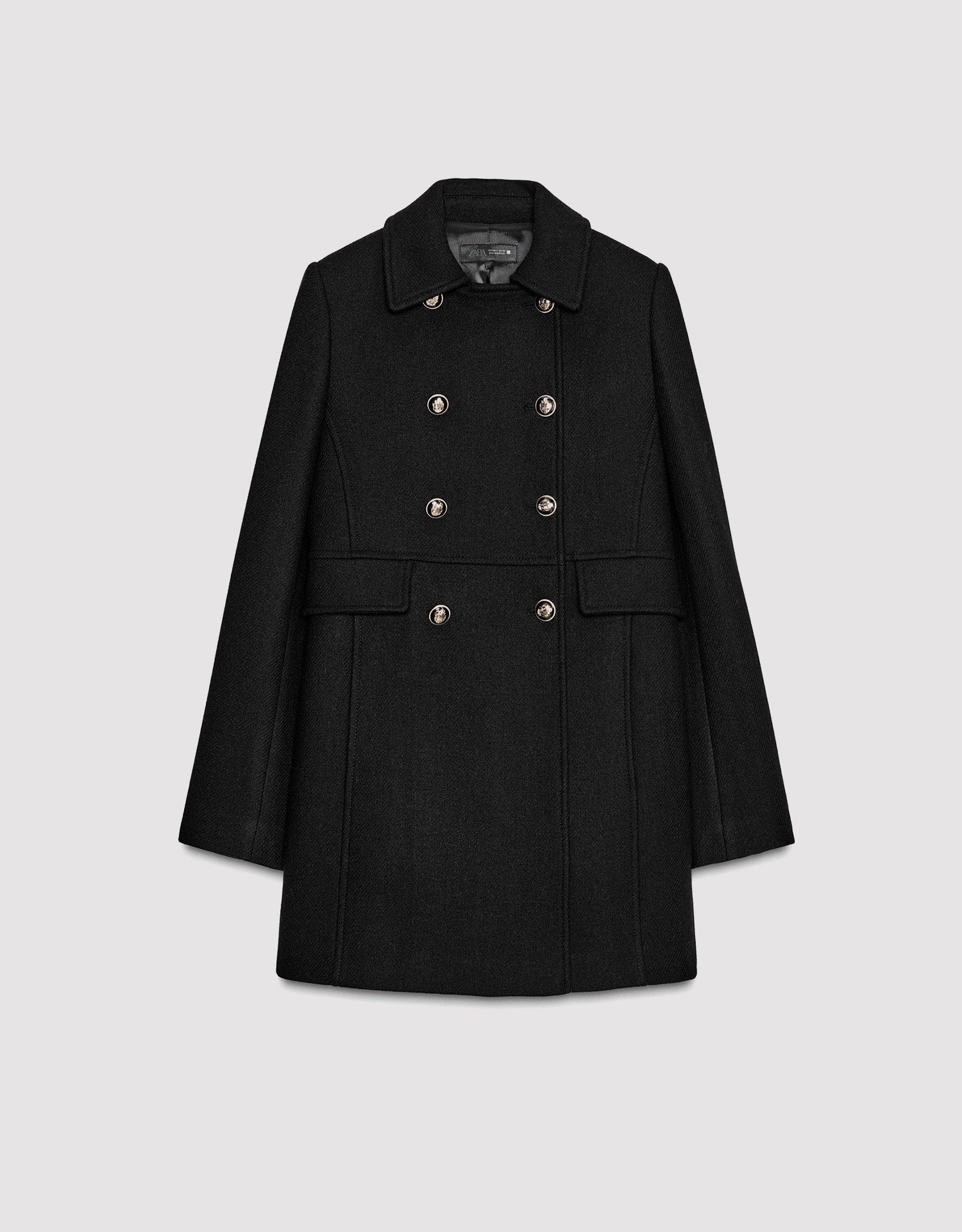 Short double wool coat