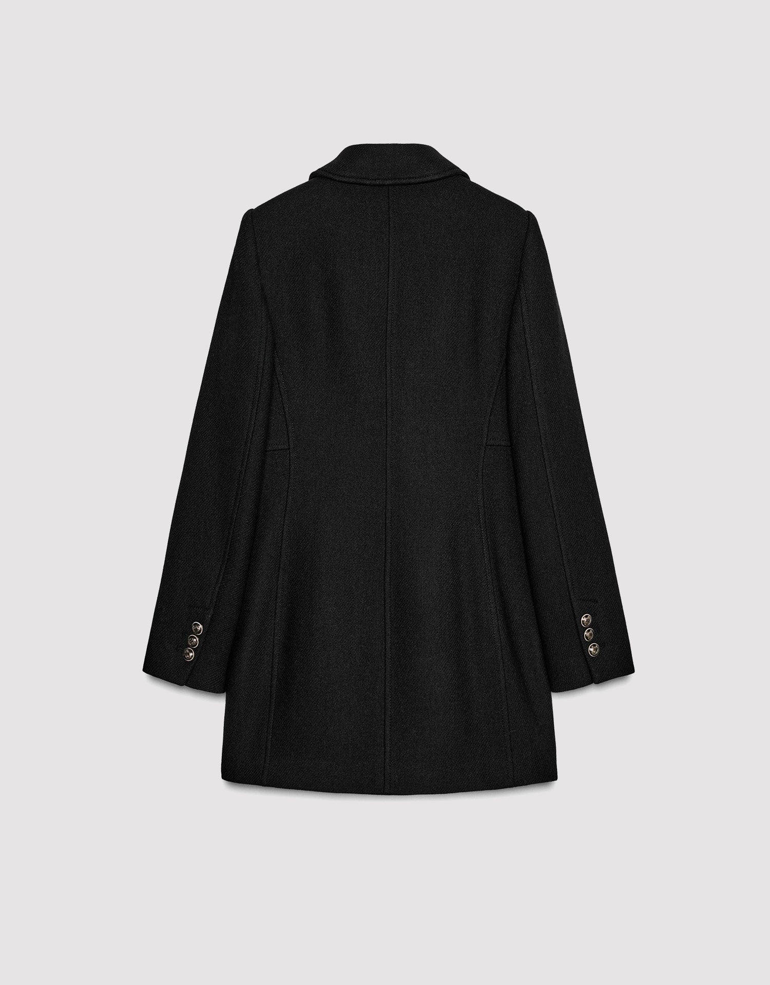 Short double wool coat