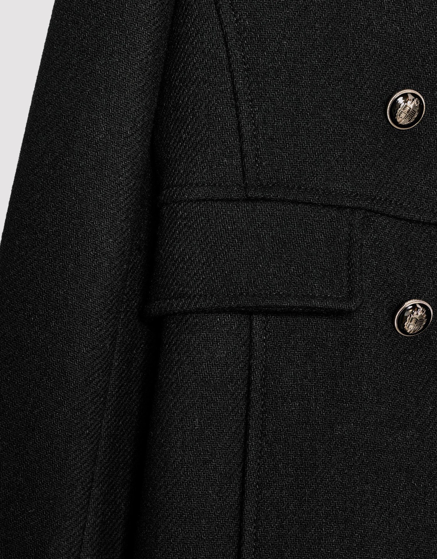 Short double wool coat