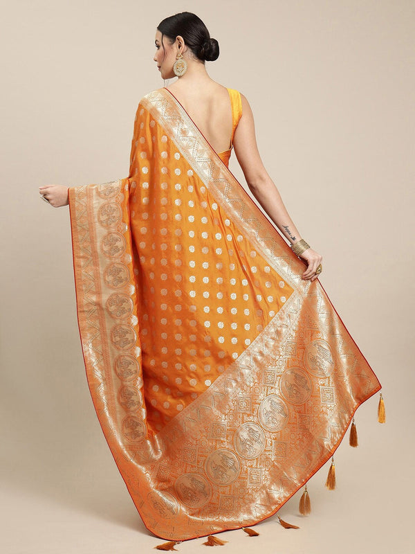 Floral Design Pure Silk Banarasi Saree