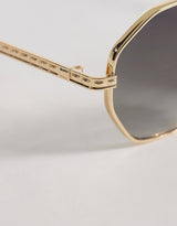 Hexagonal metal sunglasses