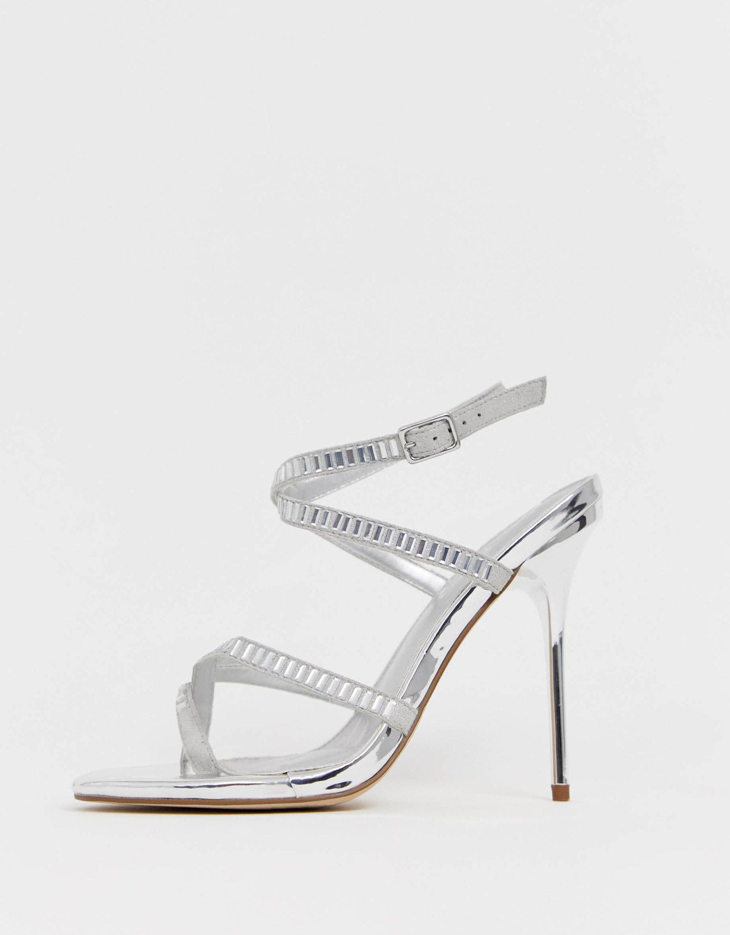 Silver Heeled Sandals
