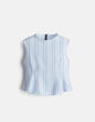 Linen-blend sleeveless shirt