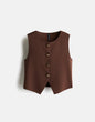 Linen-blend sleeveless shirt