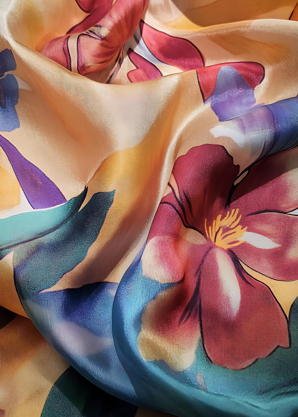 Digital Printed Silk Satin Fabric