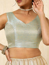 Woven Design Silk Blouse
