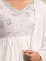 Pure Cotton Anarkali Suit Set With Dupatta