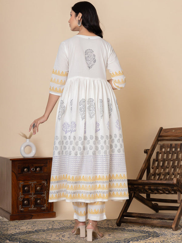 Women Ethnic Motifs Printed Anarkali Set