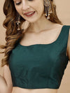 Rounded low neck blouse