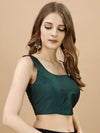Rounded low neck blouse