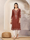 Kashmiri Work Straight Kurta