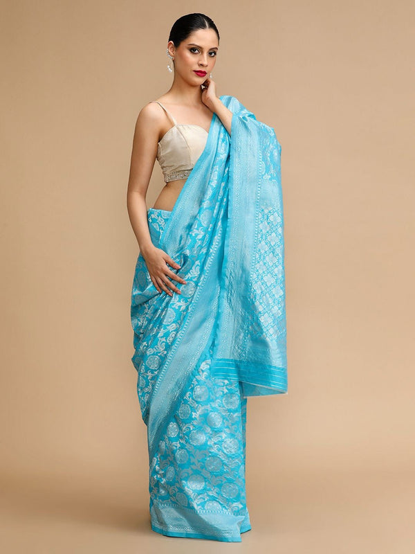 Woven Design Saree With Blouse