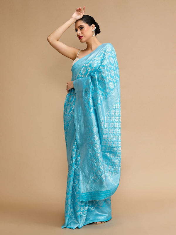 Woven Design Saree With Blouse