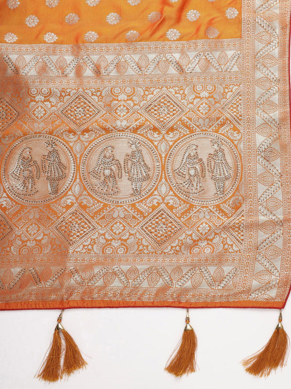 Floral Design Pure Silk Banarasi Saree