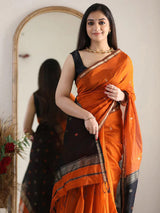 Floral Zari Pure Chiffon Saree
