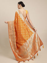 Floral Design Pure Silk Banarasi Saree