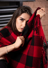 Plaid Wool Blend Coating