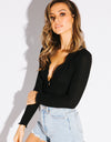 Button Up Top Black